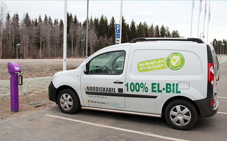 Ladda elbilen på Luleå Energi