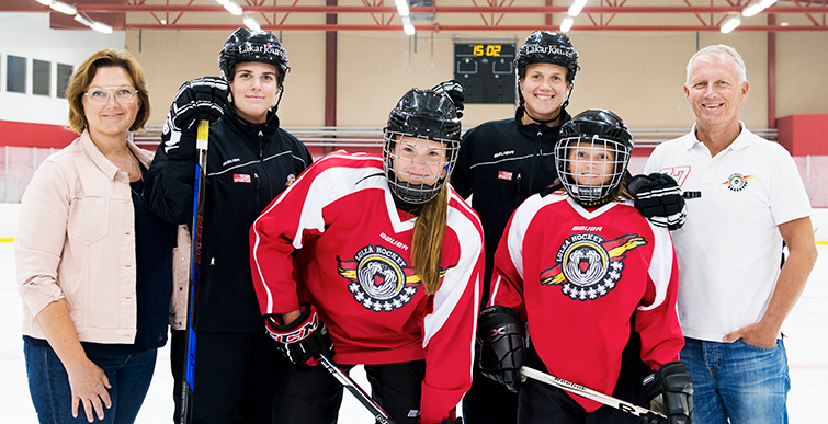 En hockeycamp för tjejer